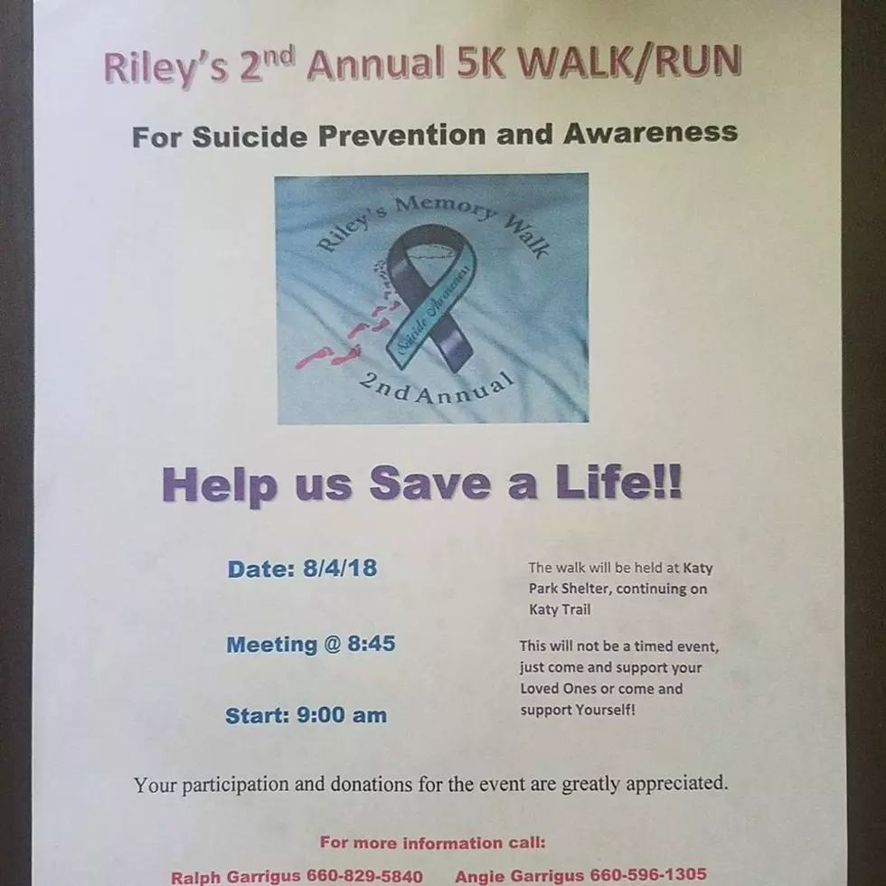 Riley&#8217;s Walk for Suicide Prevention &#038; Awareness August 4